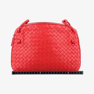 Pre-owned Bottega Veneta NODINI Intrecciato Red lambskin  shoulderbag | stylenewstar