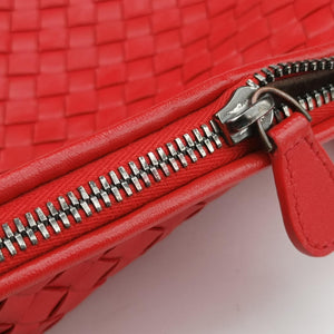 Pre-owned Bottega Veneta NODINI Intrecciato Red lambskin  shoulderbag | stylenewstar