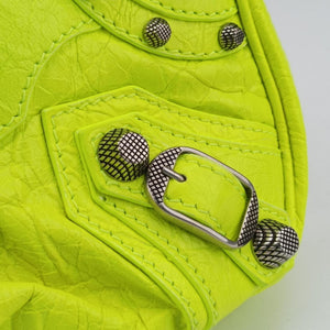 Vintage Balenciaga Le Cagole YellowGreen lambskin  shoulderbag | stylenewstar