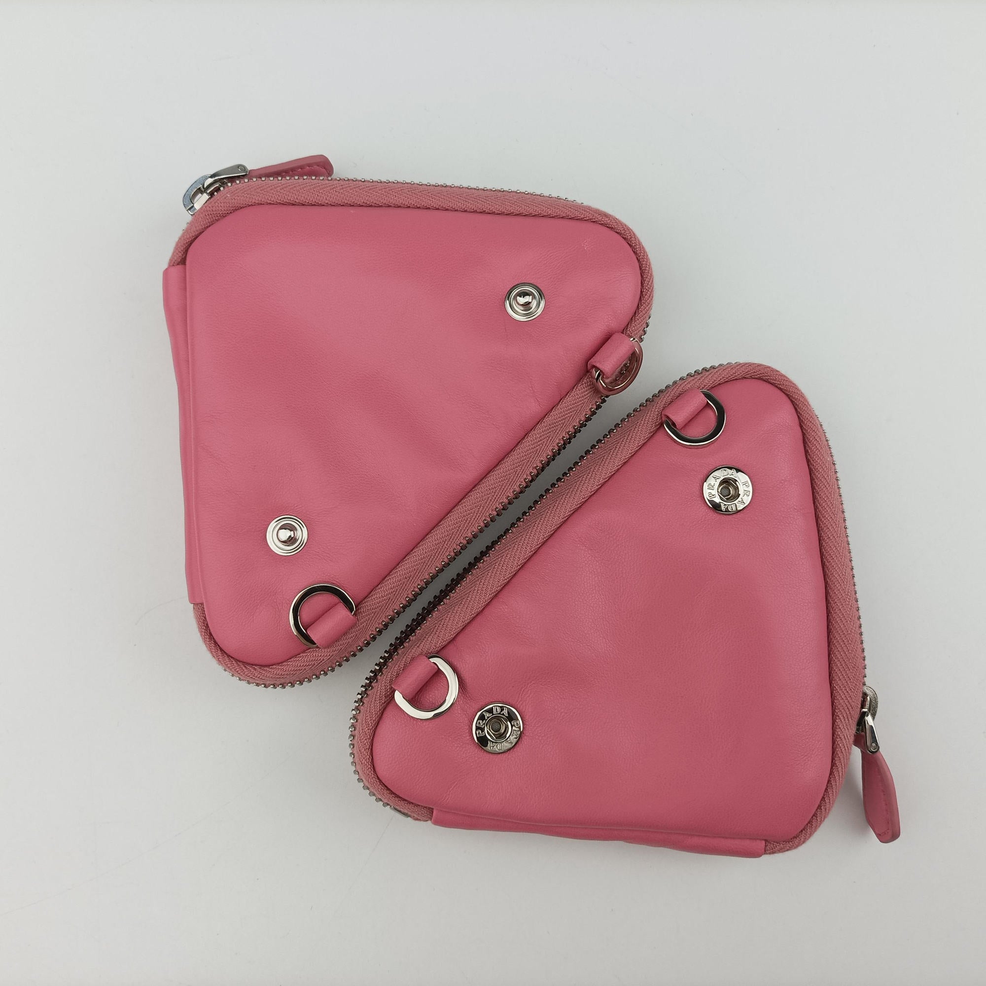 Vintage Prada Triangle mini Pink Leather 1NR015 shoulderbag | stylenewstar