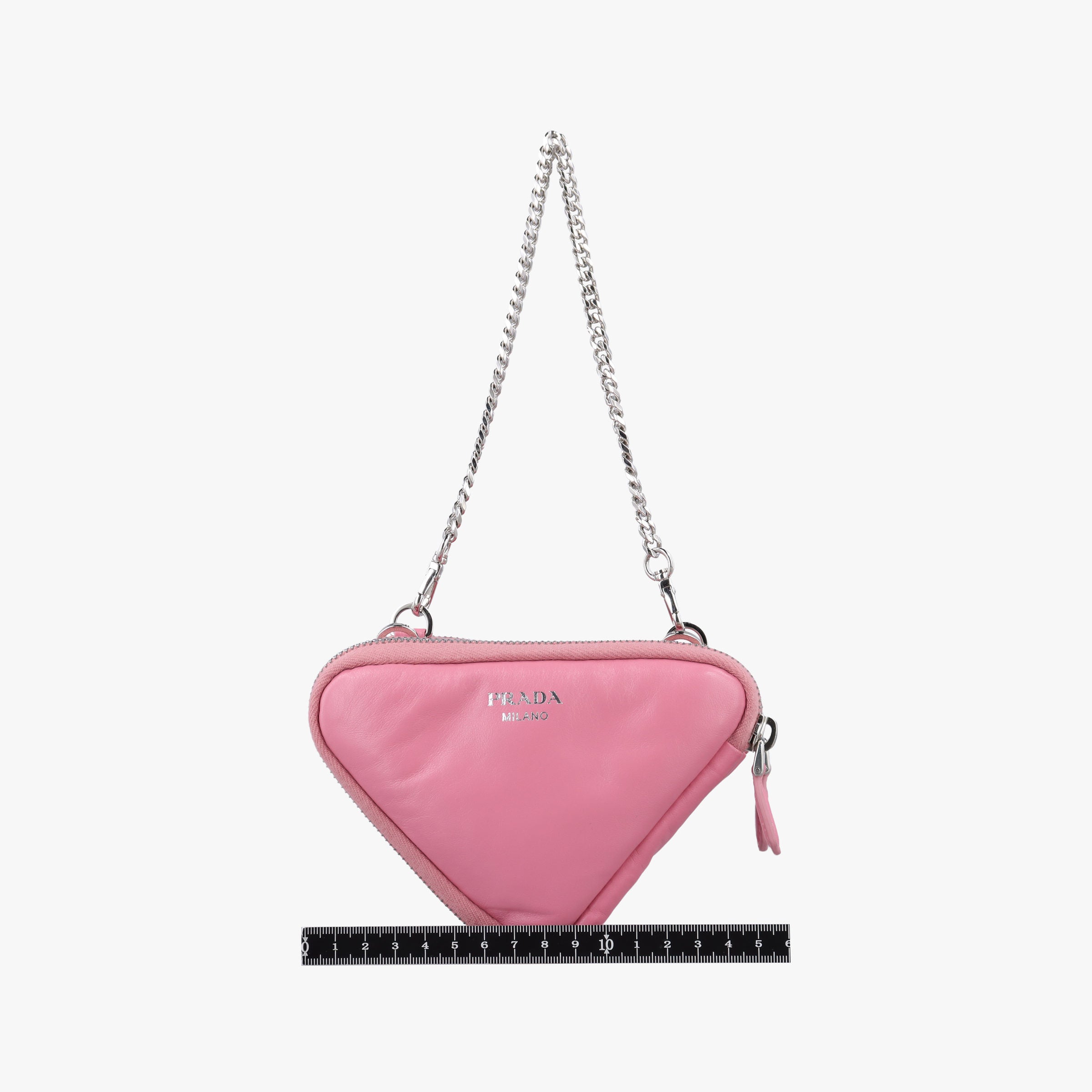 Vintage Prada Triangle mini Pink Leather 1NR015 shoulderbag | stylenewstar