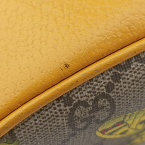 Pre-owned Gucci Ophidia Yellow × Beige × Multicolor PVC coated canvas×Leather 550621 shoulderbag | stylenewstar