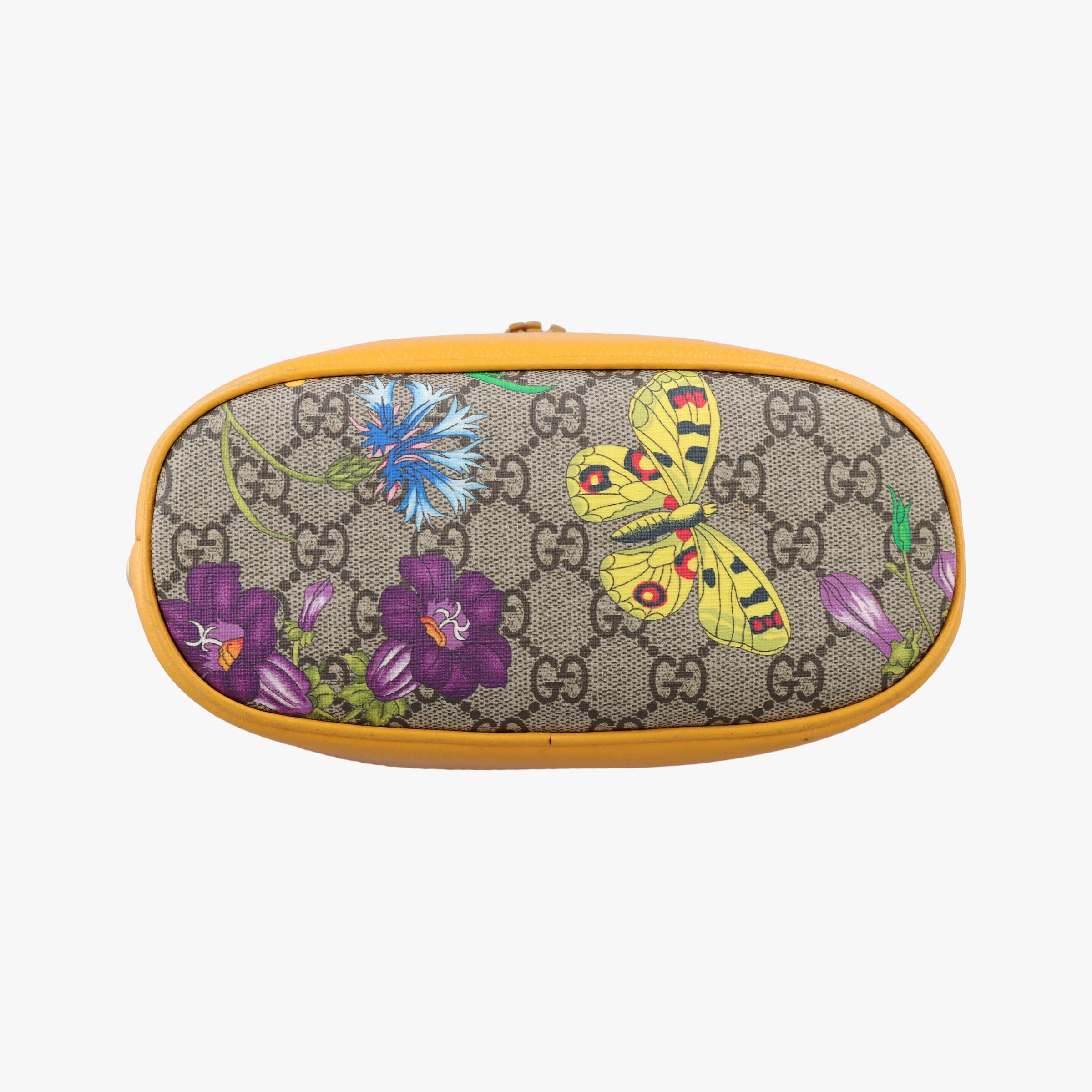 Pre-owned Gucci Ophidia Yellow × Beige × Multicolor PVC coated canvas×Leather 550621 shoulderbag | stylenewstar