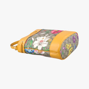 Pre-owned Gucci Ophidia Yellow × Beige × Multicolor PVC coated canvas×Leather 550621 shoulderbag | stylenewstar