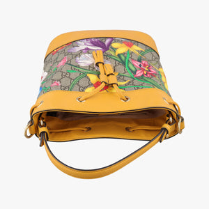 Pre-owned Gucci Ophidia Yellow × Beige × Multicolor PVC coated canvas×Leather 550621 shoulderbag | stylenewstar