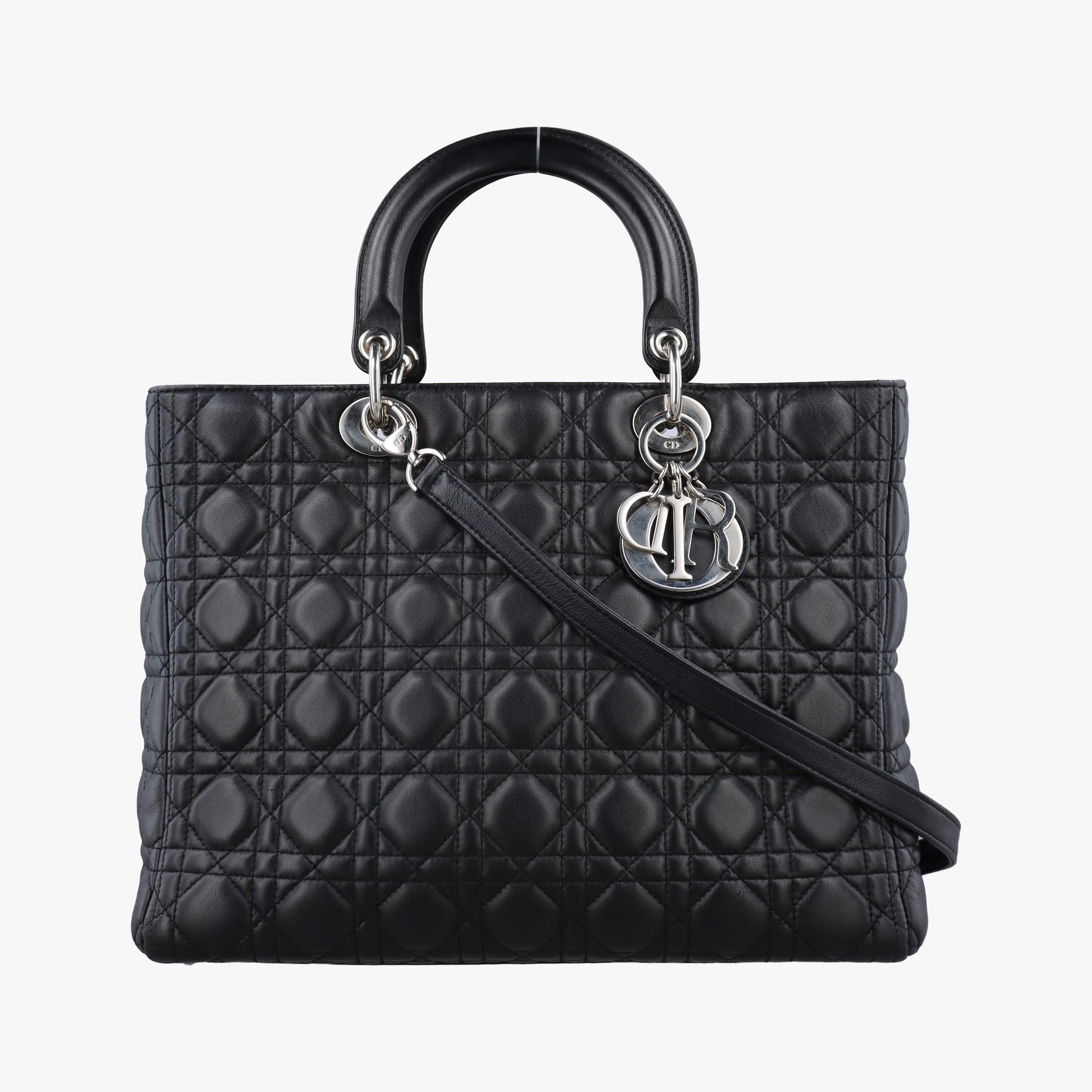 Secondhand Christian Dior Lady Dior Black lambskin  shoulderbag | stylenewstar