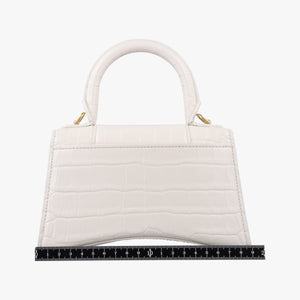 Pre-owned Balenciaga Hourglass mini White leather  shoulderbag | stylenewstar