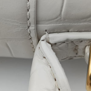 Pre-owned Balenciaga Hourglass mini White leather  shoulderbag | stylenewstar