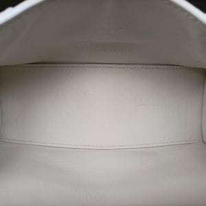 Pre-owned Balenciaga Hourglass mini White leather  shoulderbag | stylenewstar