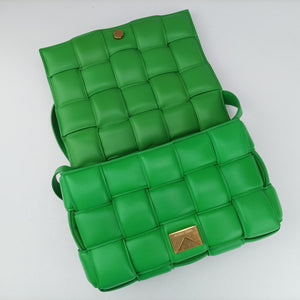 Pre-owned Bottega Veneta Padded Cassette Green lambskin  shoulderbag | stylenewstar