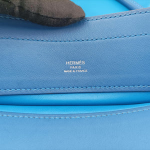 Pre-owned Hermes Sac Aline mini Blue lambskin  shoulderbag | stylenewstar