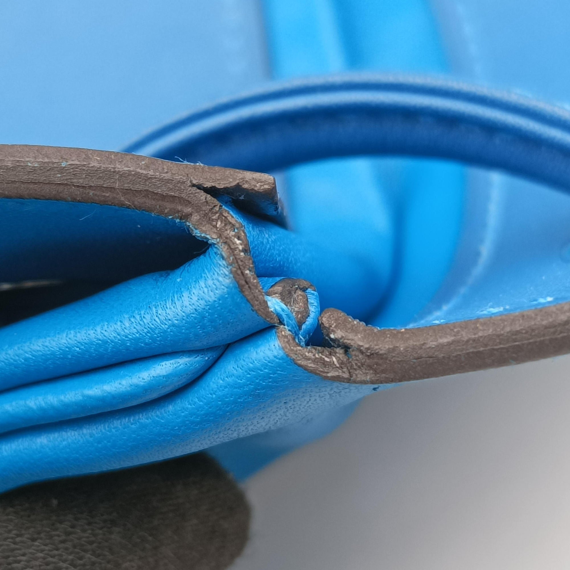 Pre-owned Hermes Sac Aline mini Blue lambskin  shoulderbag | stylenewstar