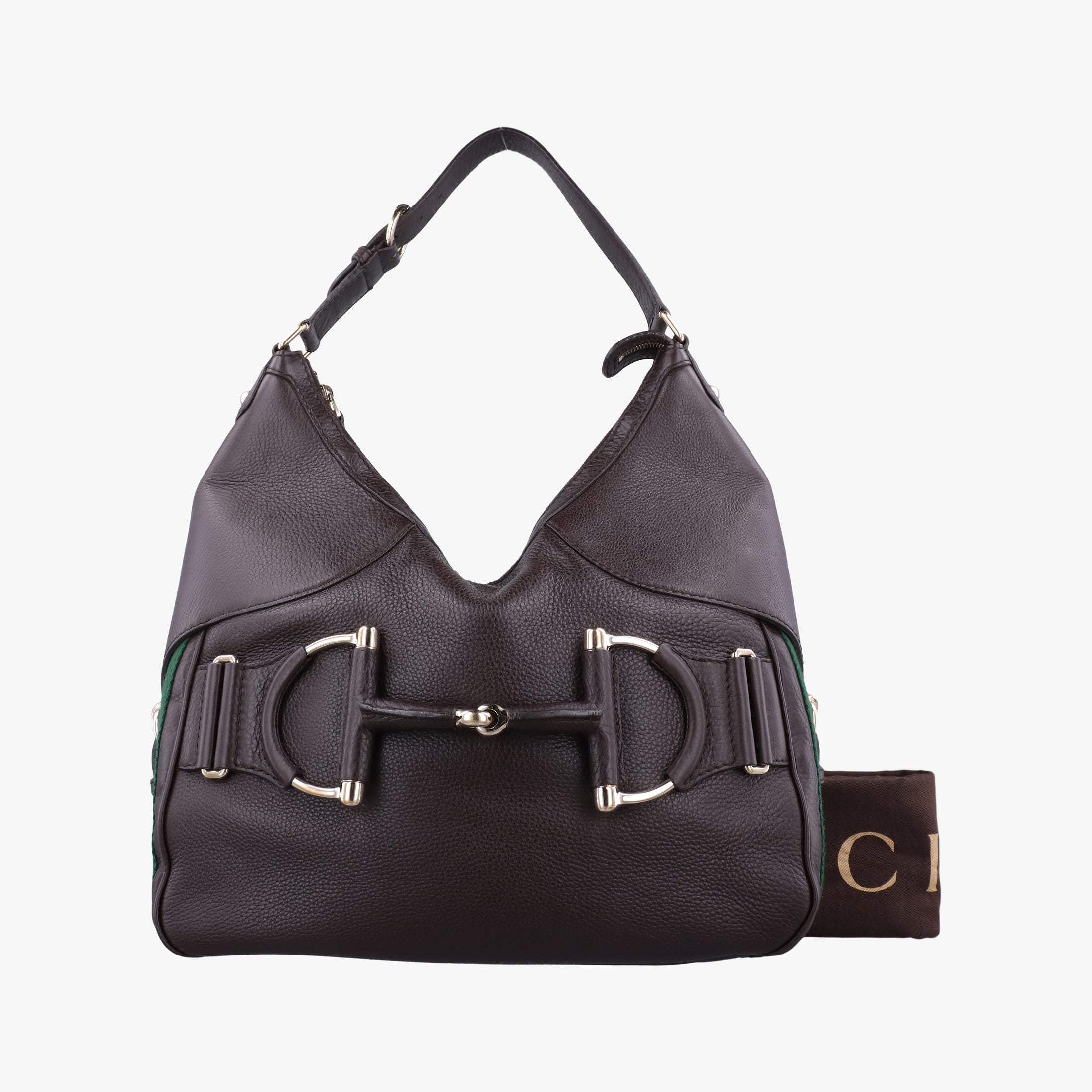 Pre-owned Gucci Horsebit Hobo Brown leather 247602 shoulderbag | stylenewstar