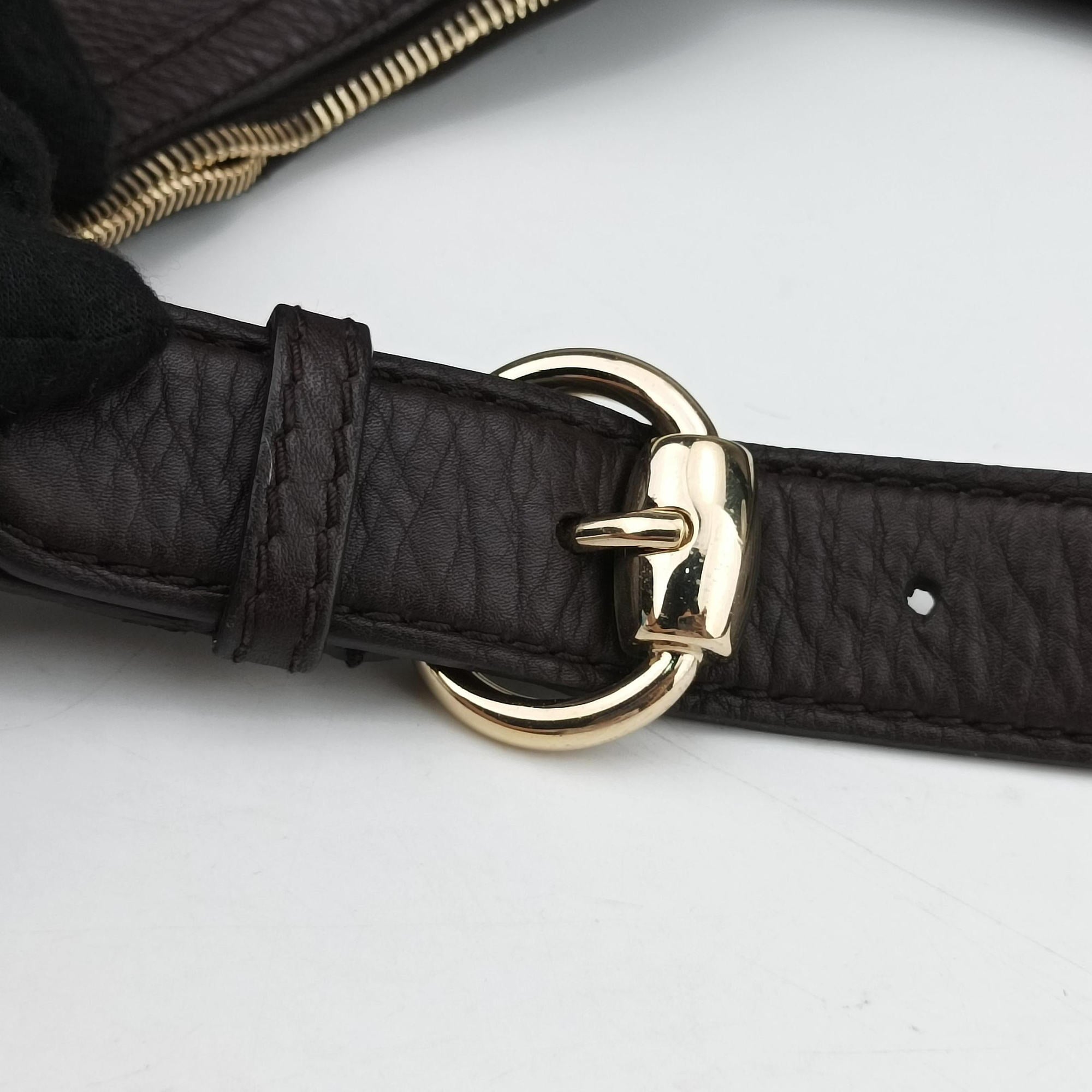 Pre-owned Gucci Horsebit Hobo Brown leather 247602 shoulderbag | stylenewstar