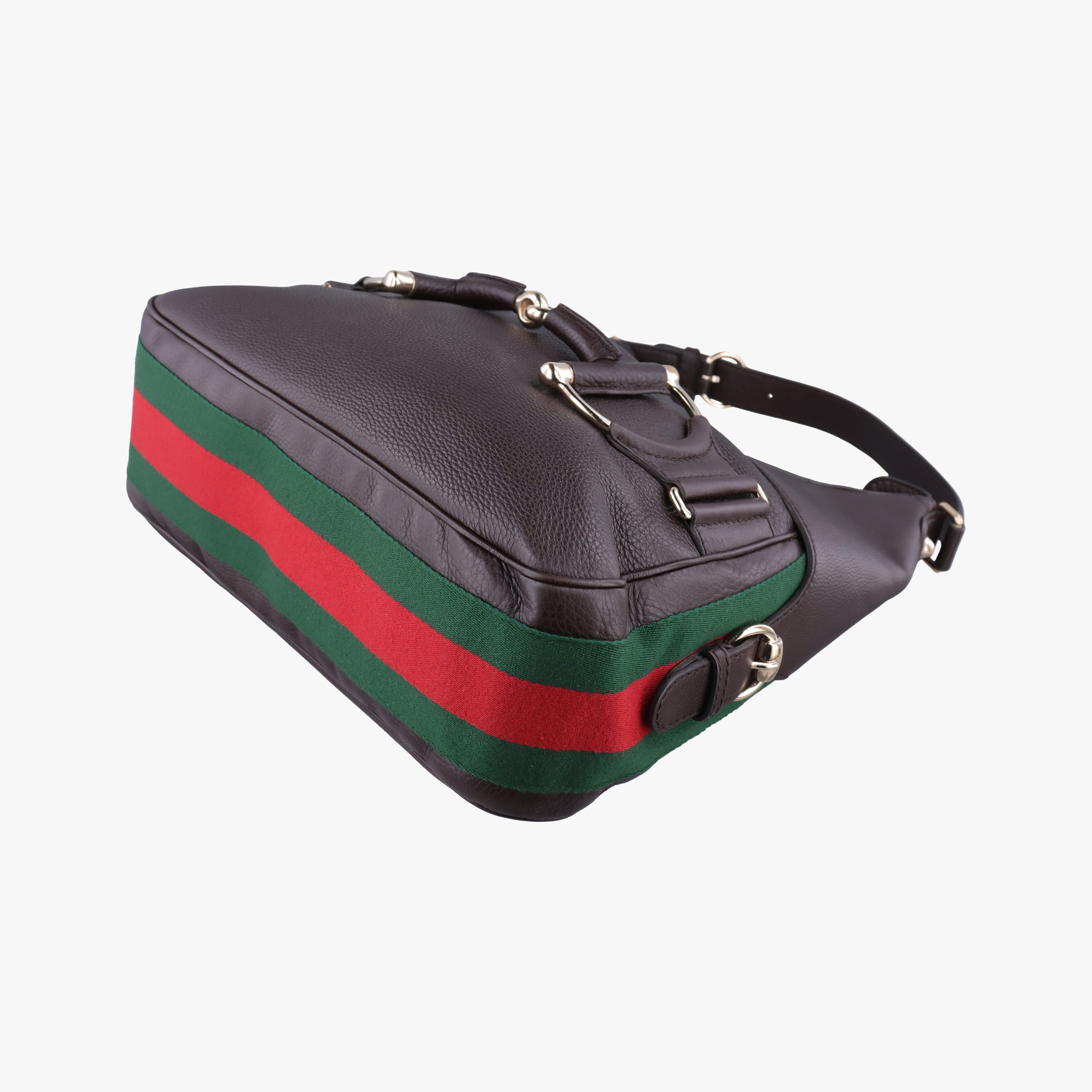 Pre-owned Gucci Horsebit Hobo Brown leather 247602 shoulderbag | stylenewstar