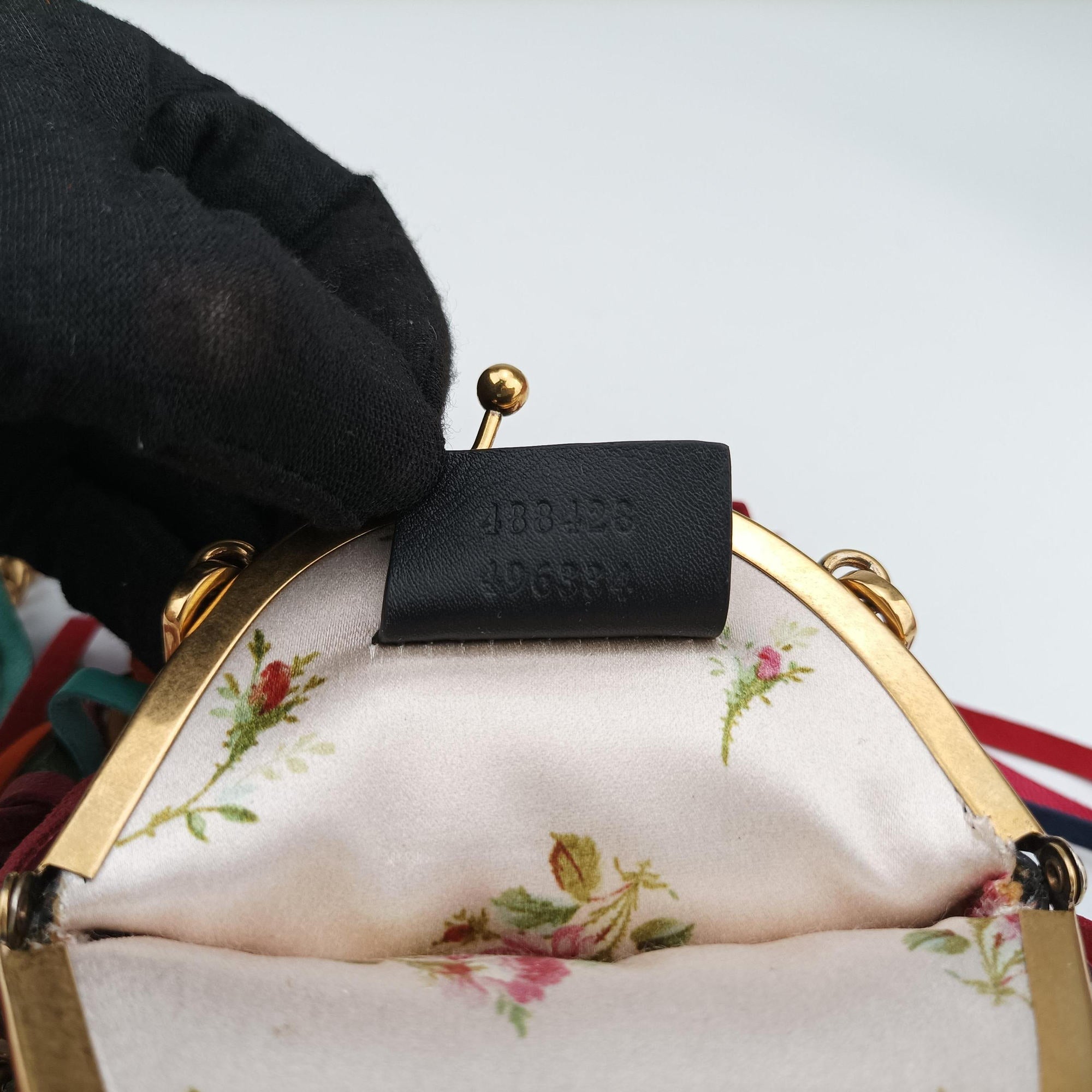 Pre-owned Gucci Animalier Mini Frame Bag Black Leather 488428 shoulderbag | stylenewstar
