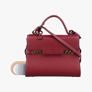 Pre-owned Delvaux Tampete Burgundy Leather  shoulderbag | stylenewstar