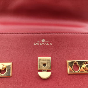 Pre-owned Delvaux Tampete Burgundy Leather  shoulderbag | stylenewstar