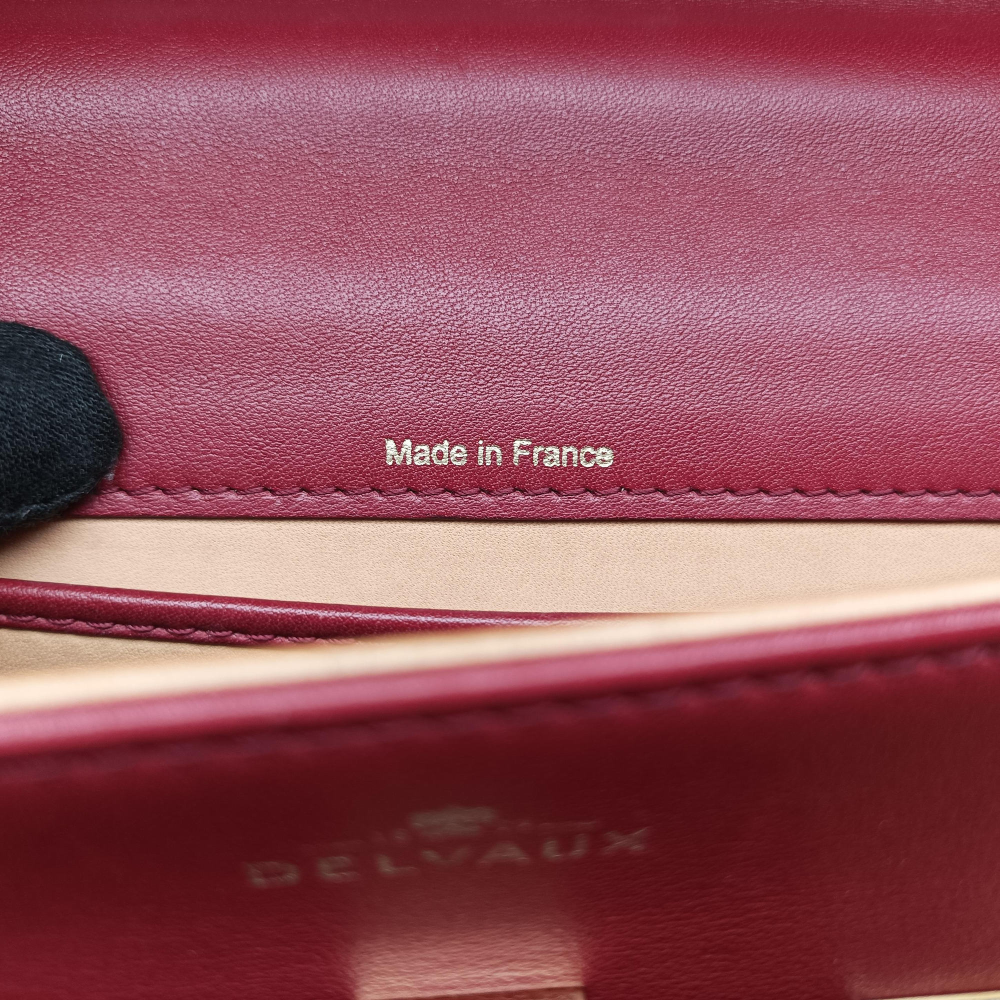 Pre-owned Delvaux Tampete Burgundy Leather  shoulderbag | stylenewstar