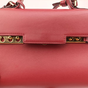 Pre-owned Delvaux Tampete Burgundy Leather  shoulderbag | stylenewstar
