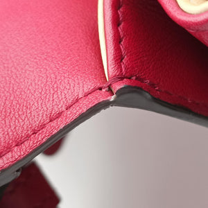 Pre-owned Delvaux Tampete Burgundy Leather  shoulderbag | stylenewstar