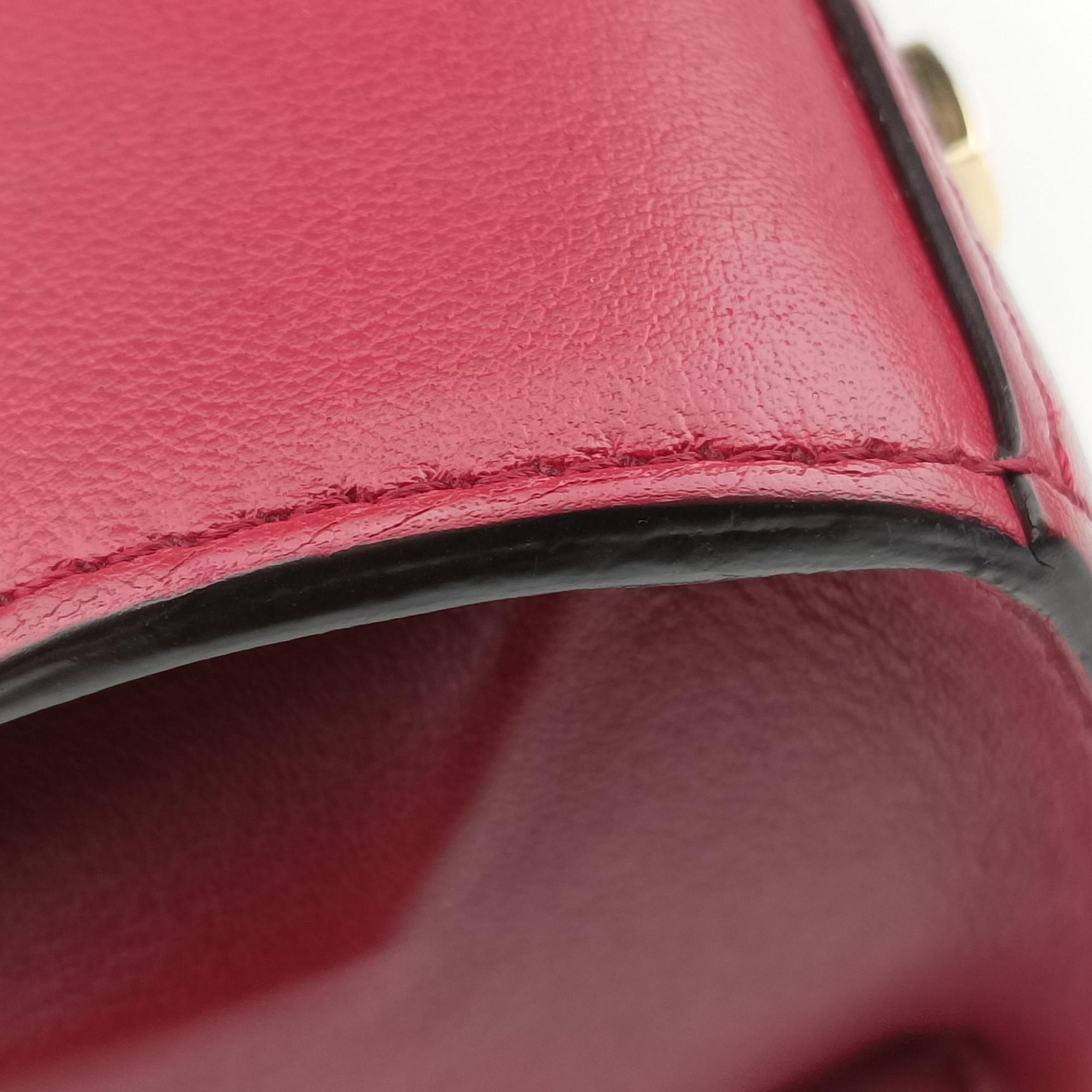 Pre-owned Delvaux Tampete Burgundy Leather  shoulderbag | stylenewstar