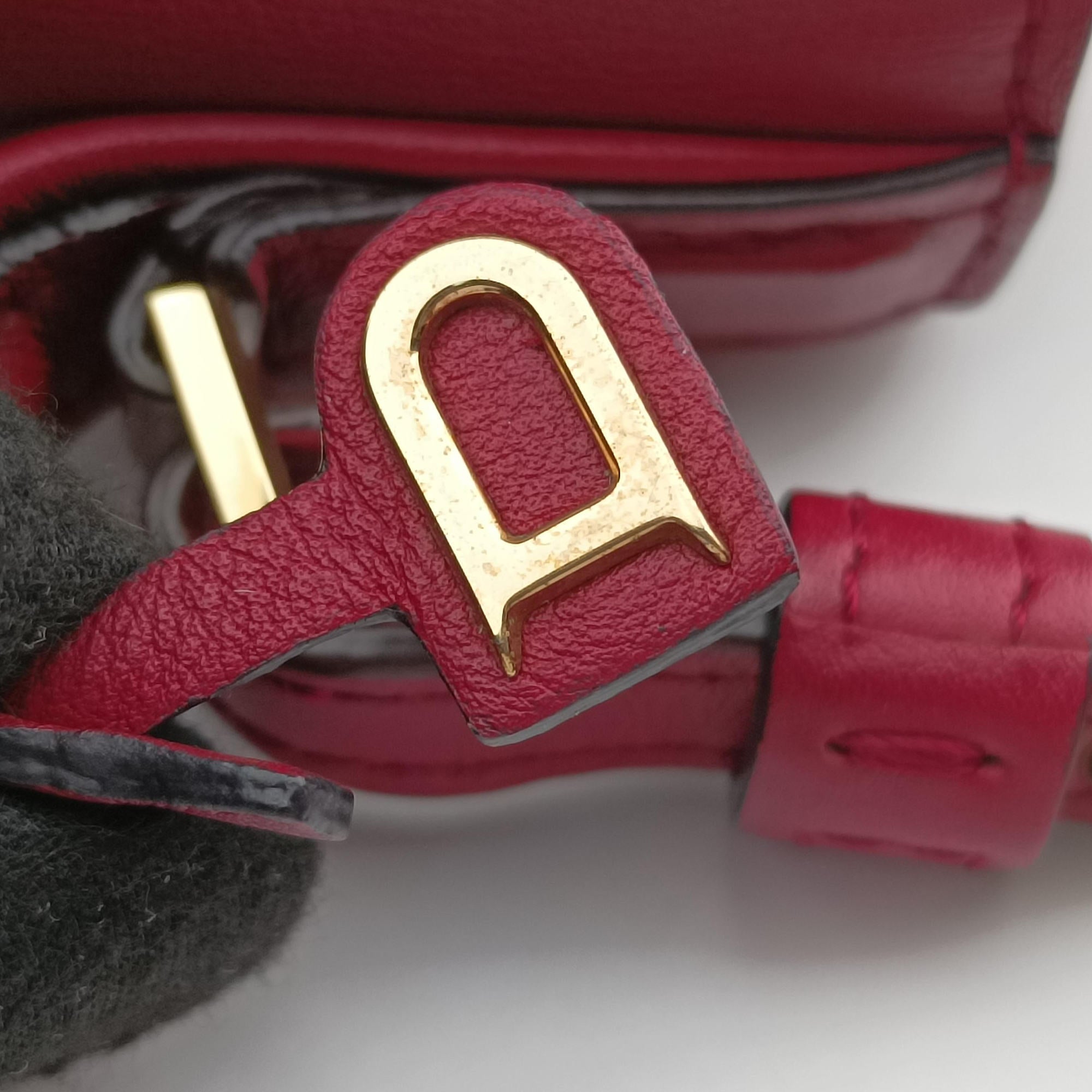 Pre-owned Delvaux Tampete Burgundy Leather  shoulderbag | stylenewstar