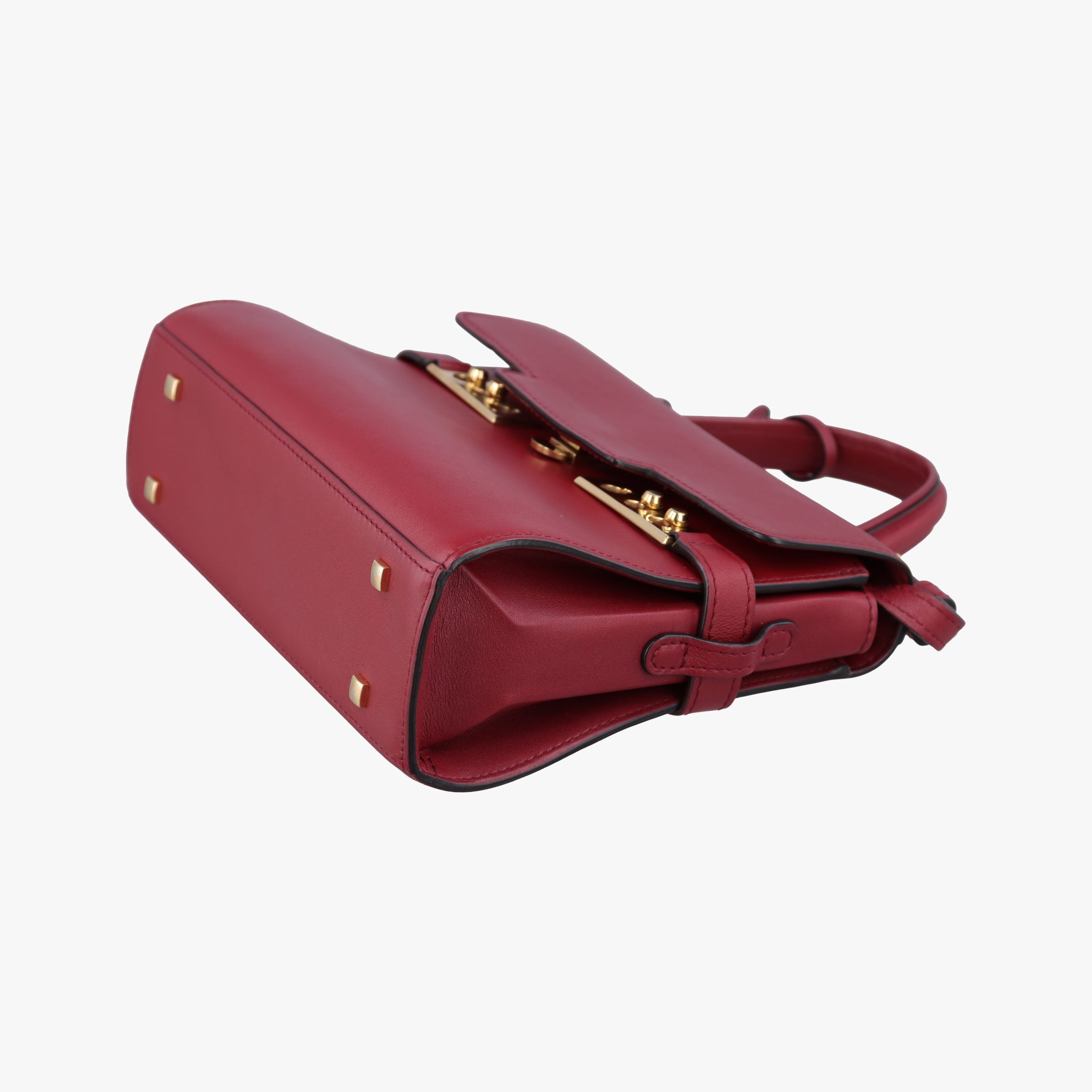 Pre-owned Delvaux Tampete Burgundy Leather  shoulderbag | stylenewstar