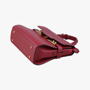 Pre-owned Delvaux Tampete Burgundy Leather  shoulderbag | stylenewstar