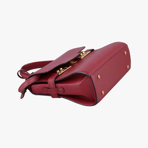 Pre-owned Delvaux Tampete Burgundy Leather  shoulderbag | stylenewstar