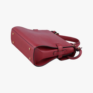 Pre-owned Delvaux Tampete Burgundy Leather  shoulderbag | stylenewstar