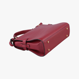 Pre-owned Delvaux Tampete Burgundy Leather  shoulderbag | stylenewstar