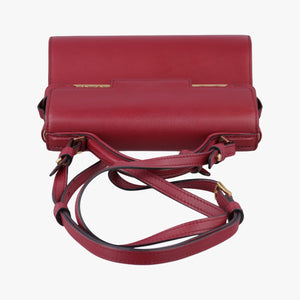 Pre-owned Delvaux Tampete Burgundy Leather  shoulderbag | stylenewstar