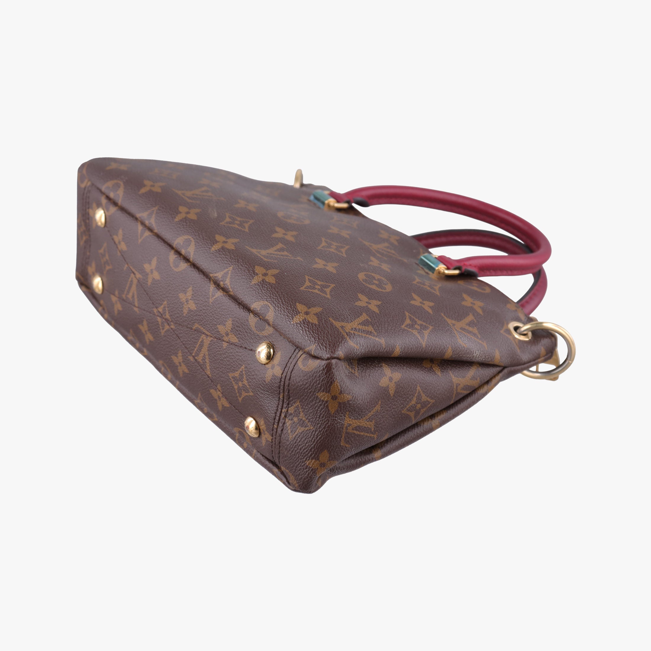 Vintage Louis Vuitton PALLAS brown×CERISE Monogram Canvas×calf leather M41175 shoulderbag | stylenewstar