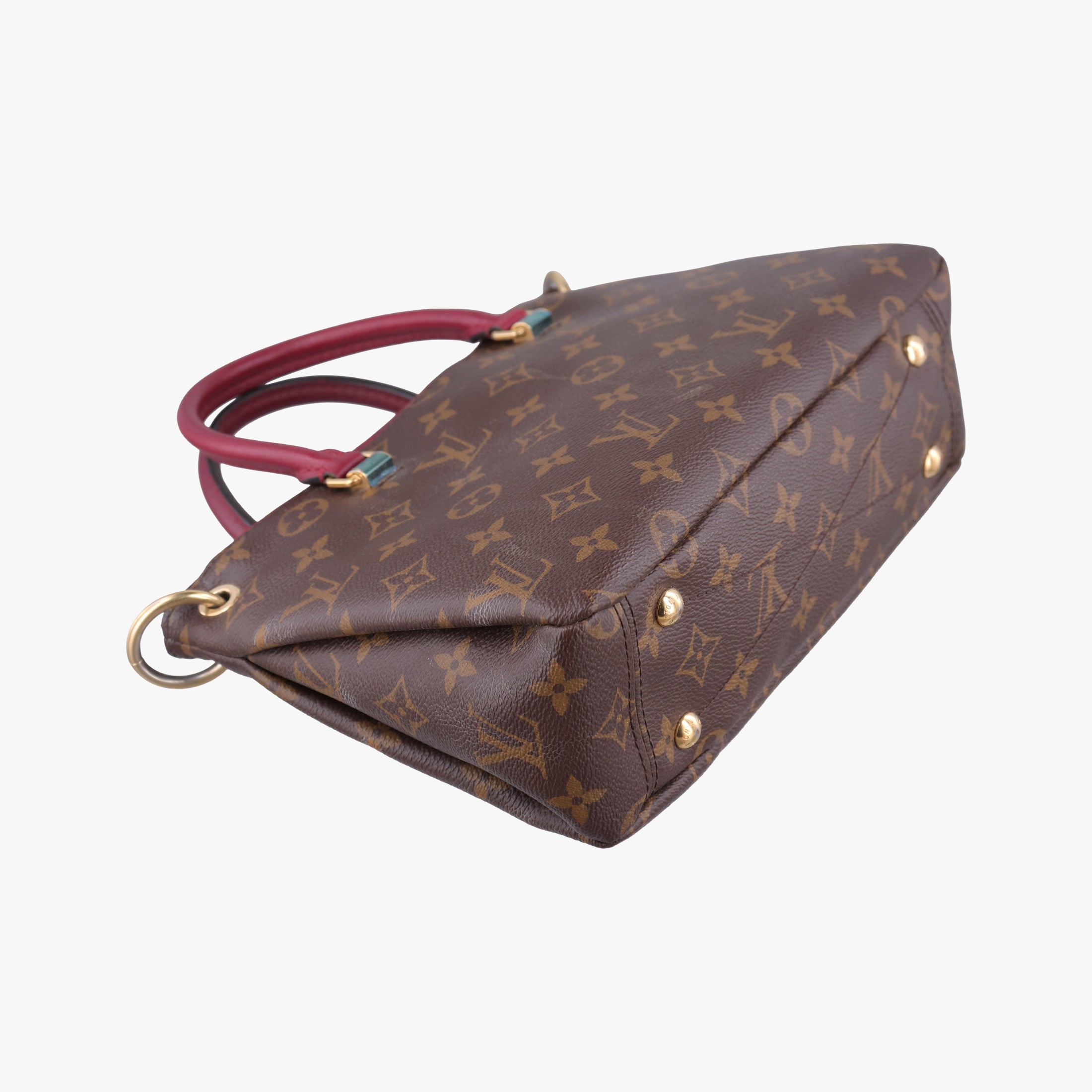 Vintage Louis Vuitton PALLAS brown×CERISE Monogram Canvas×calf leather M41175 shoulderbag | stylenewstar