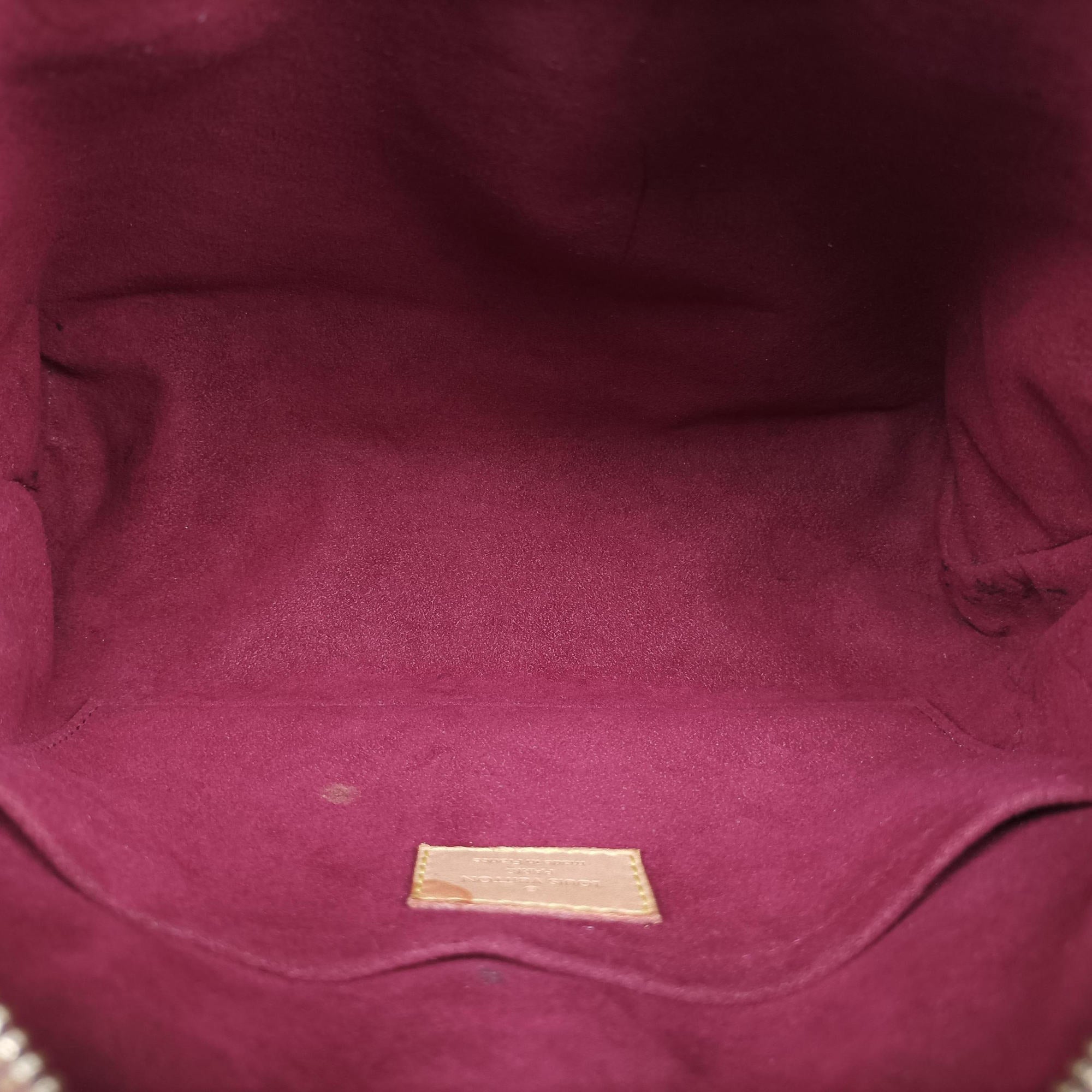 Vintage Louis Vuitton PALLAS brown×CERISE Monogram Canvas×calf leather M41175 shoulderbag | stylenewstar
