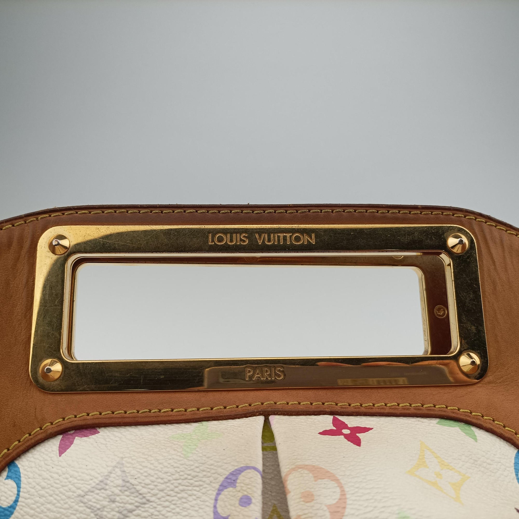 Pre-owned Louis Vuitton JUDY MM white Monogram Multicolor M40255 shoulderbag | stylenewstar