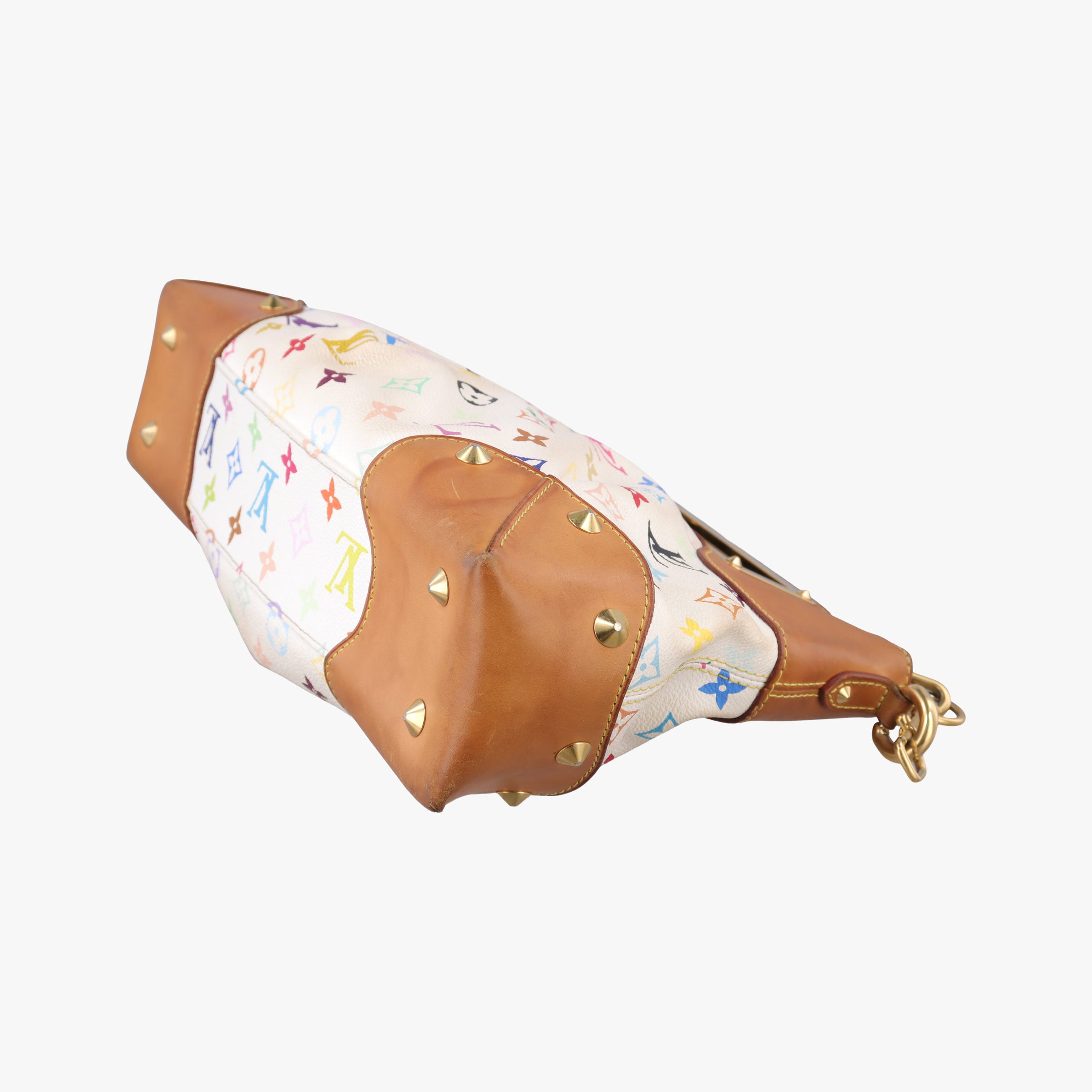 Pre-owned Louis Vuitton JUDY MM white Monogram Multicolor M40255 shoulderbag | stylenewstar