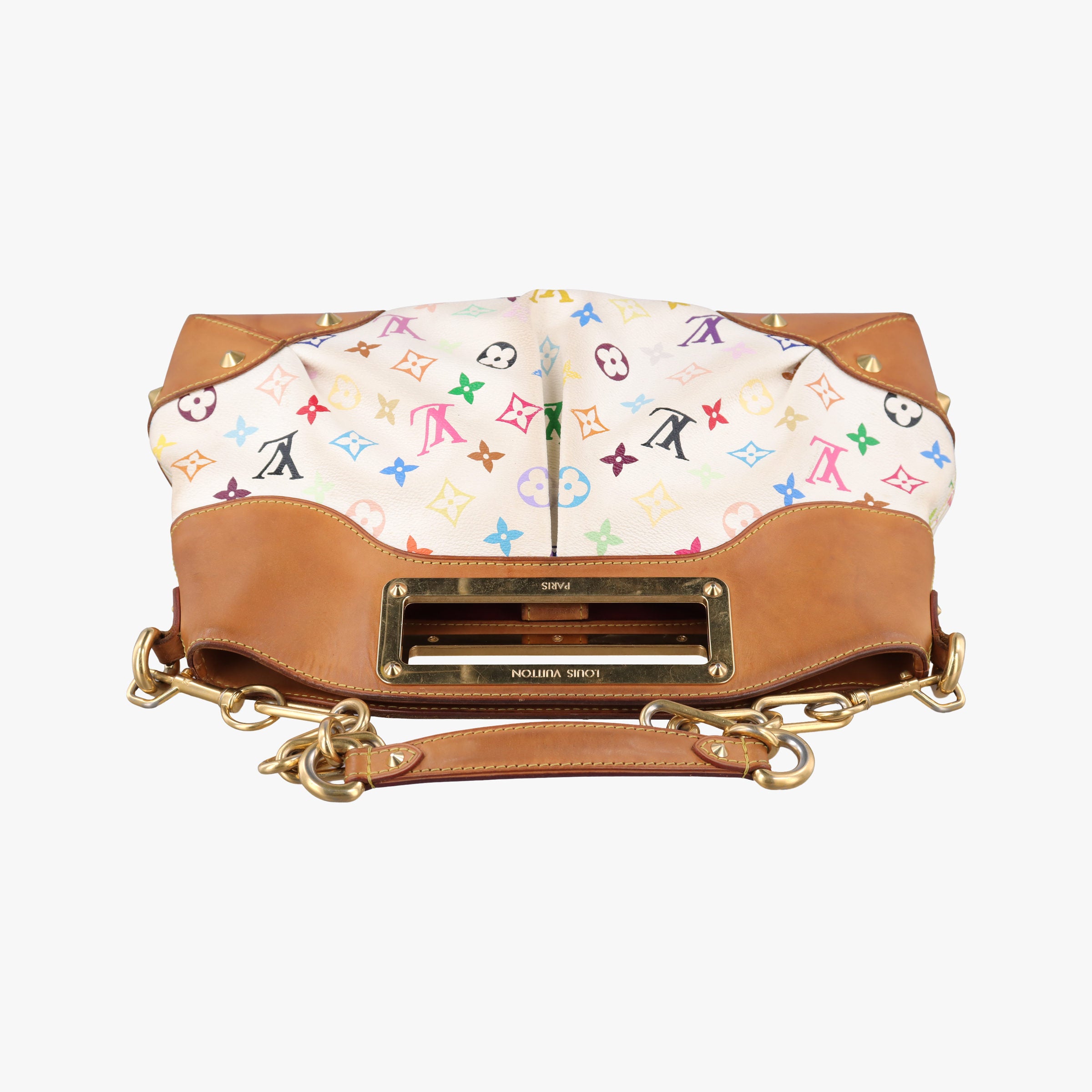 Pre-owned Louis Vuitton JUDY MM white Monogram Multicolor M40255 shoulderbag | stylenewstar