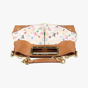Pre-owned Louis Vuitton JUDY MM white Monogram Multicolor M40255 shoulderbag | stylenewstar