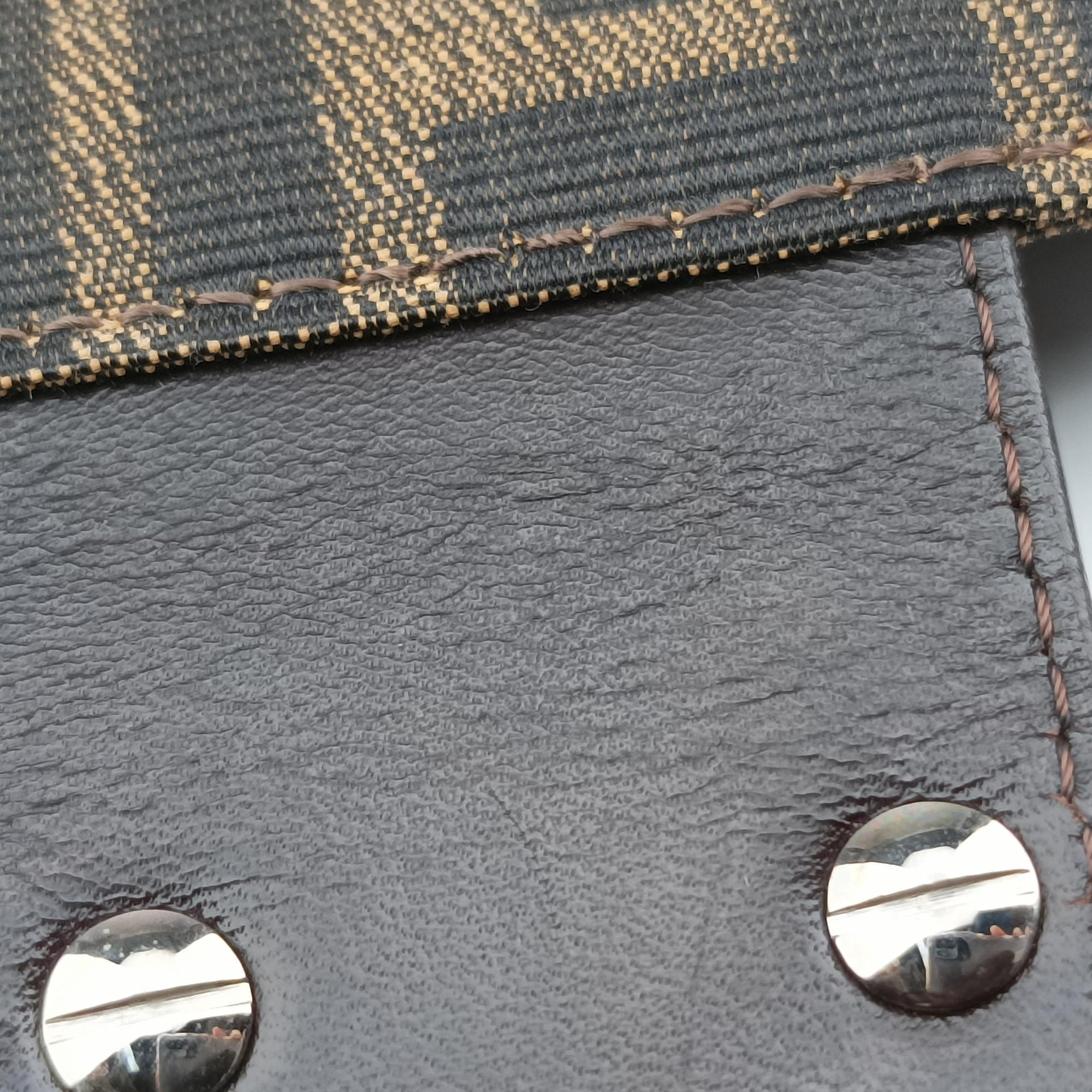 Pre-owned Fendi Zucca Baguette Brown canvas×leather 26796 shoulderbag | stylenewstar