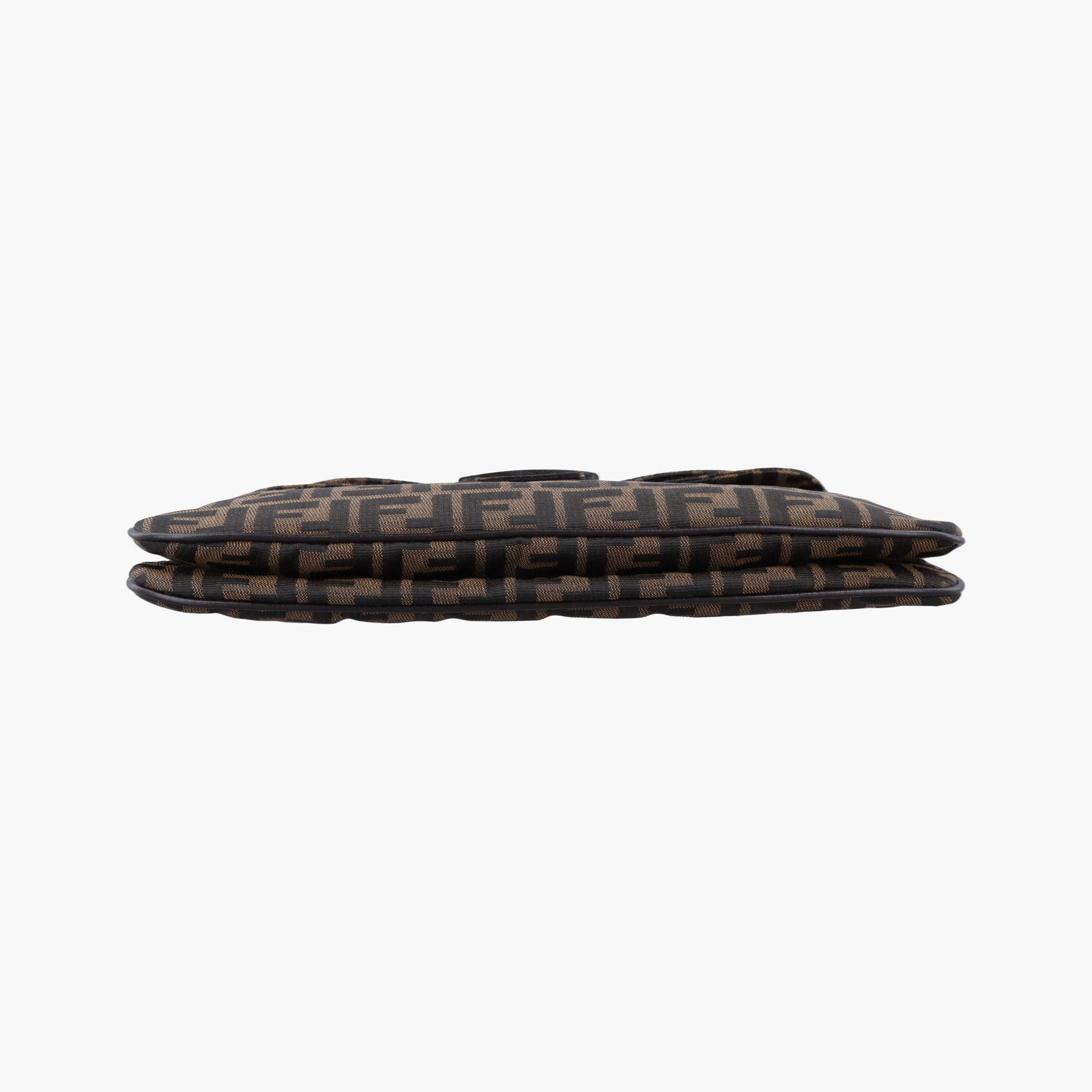 Pre-owned Fendi Zucca Baguette Brown canvas×leather 26796 shoulderbag | stylenewstar