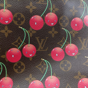Pre-owned Louis Vuitton Cherry Sac Plat Brown×Cherry Print Monogram Canvas M95010 handbag | stylenewstar