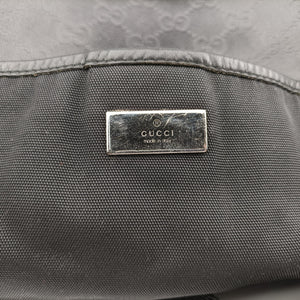 Pre-owned Gucci Guccissima Black canvas×leather 162783 shoulderbag | stylenewstar