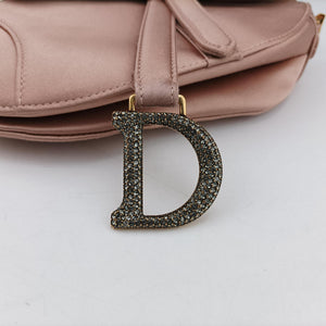 Pre-owned Christian Dior Saddle Pink silk  handbag | stylenewstar