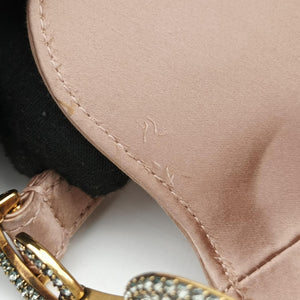 Pre-owned Christian Dior Saddle Pink silk  handbag | stylenewstar