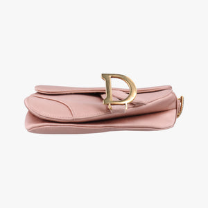 Pre-owned Christian Dior Saddle Pink silk  handbag | stylenewstar