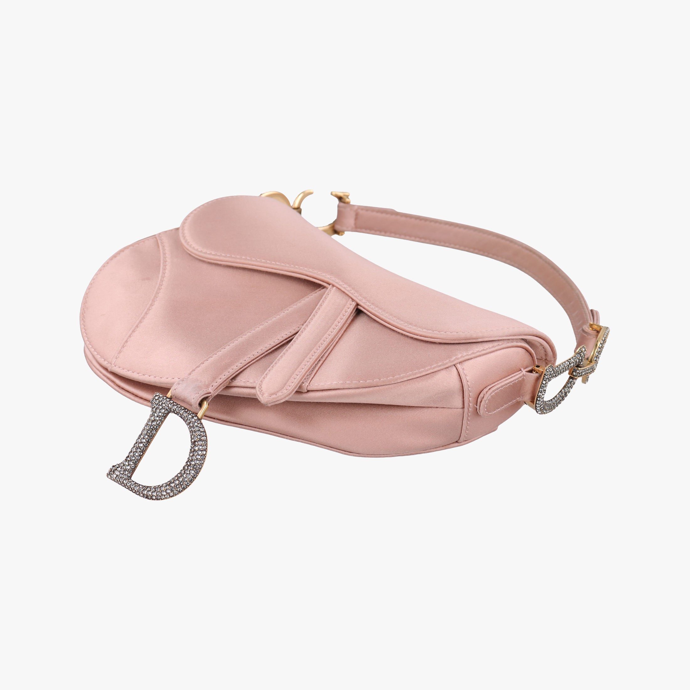 Pre-owned Christian Dior Saddle Pink silk  handbag | stylenewstar