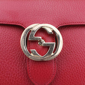 Pre-owned Gucci Interlocking G Red Leather 510304 shoulderbag | stylenewstar
