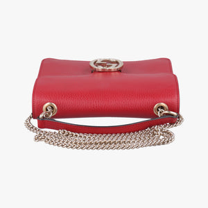 Pre-owned Gucci Interlocking G Red Leather 510304 shoulderbag | stylenewstar